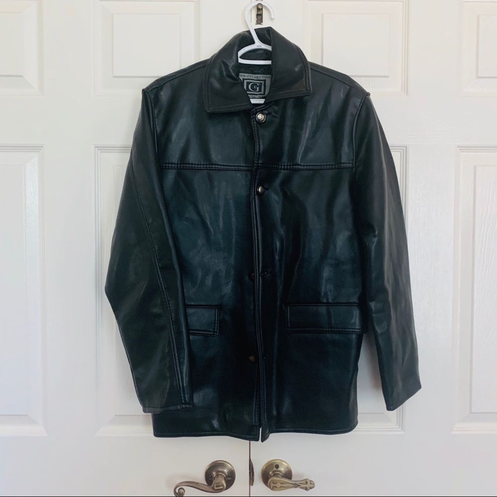 Italian Black Vegan Leather Jacket